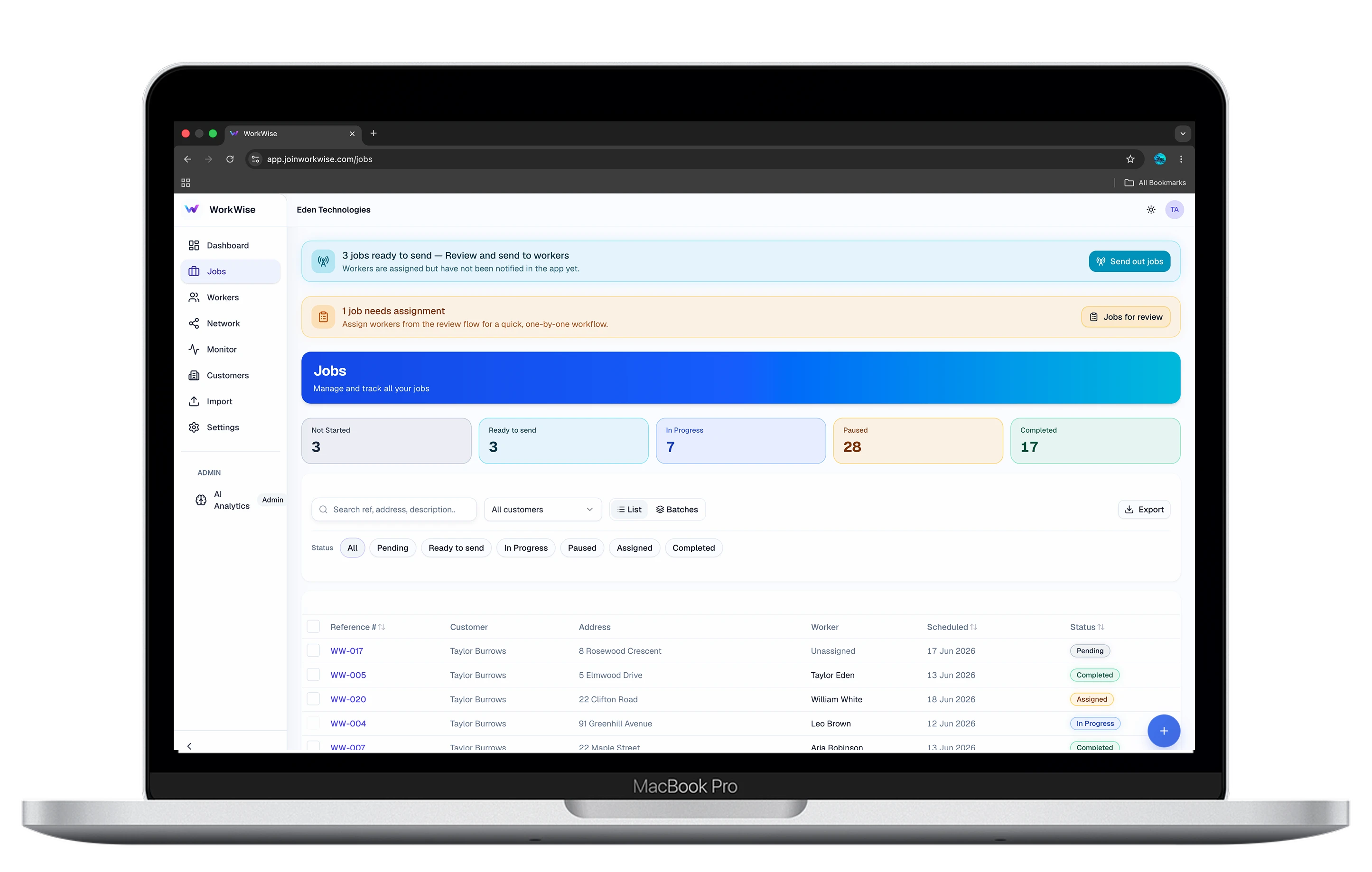Upload jobs your way